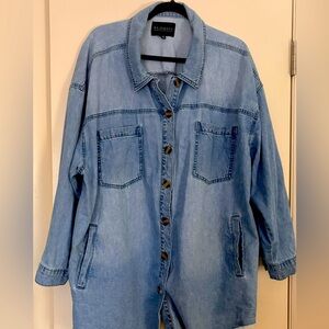 ELOQUII Denim shacket
